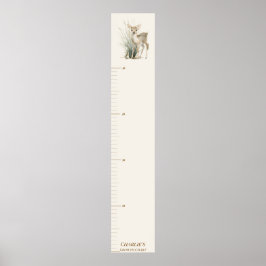 Póster Personalised Woodland Deer Growth Chart