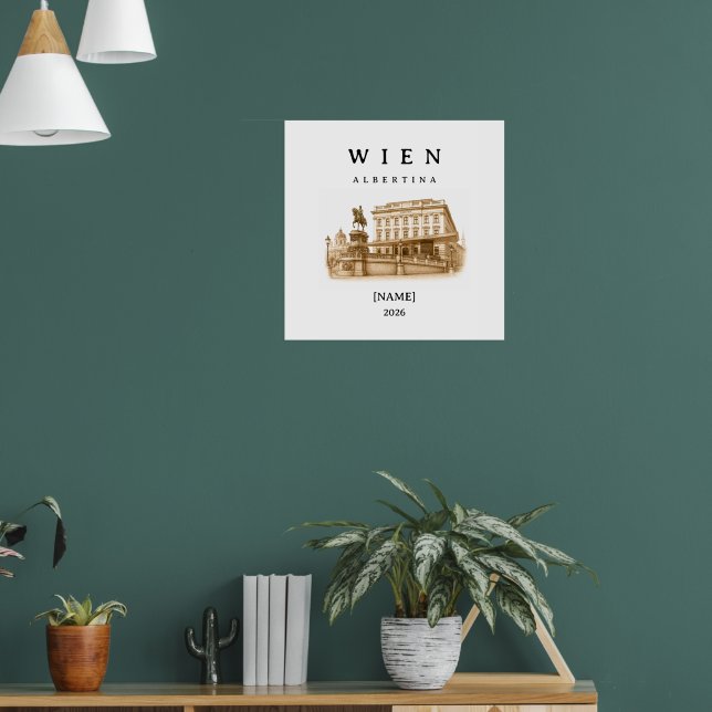 Póster Personalisierte Wien Albertina | Name & Jahr (Salón 1)