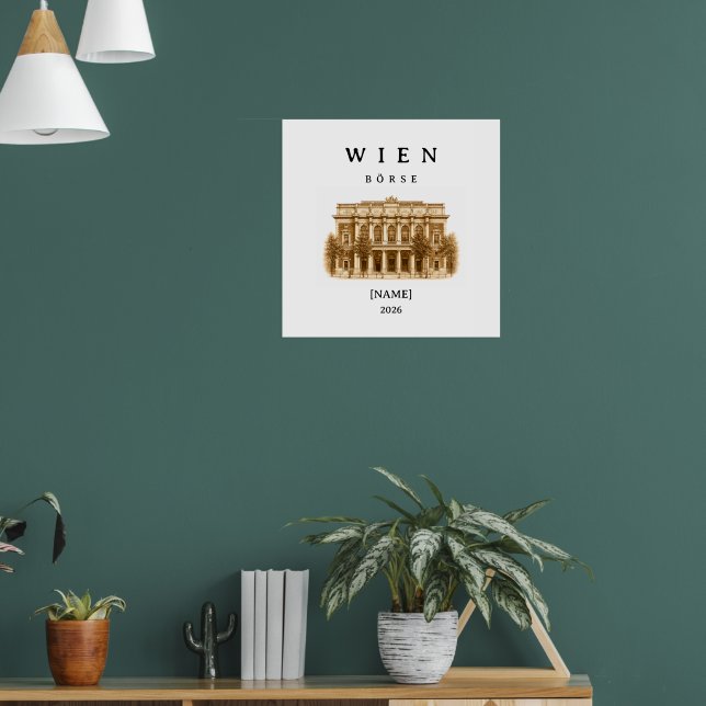 Póster Personalisierte Wien Börse | Name & Jahr (Salón 1)
