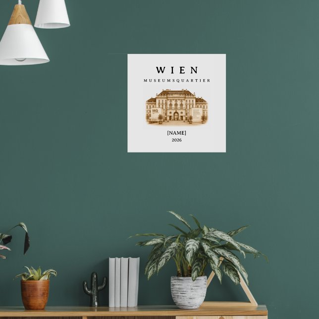 Póster Personalisierte Wien Museumsquartier | Name & Jahr (Salón 1)