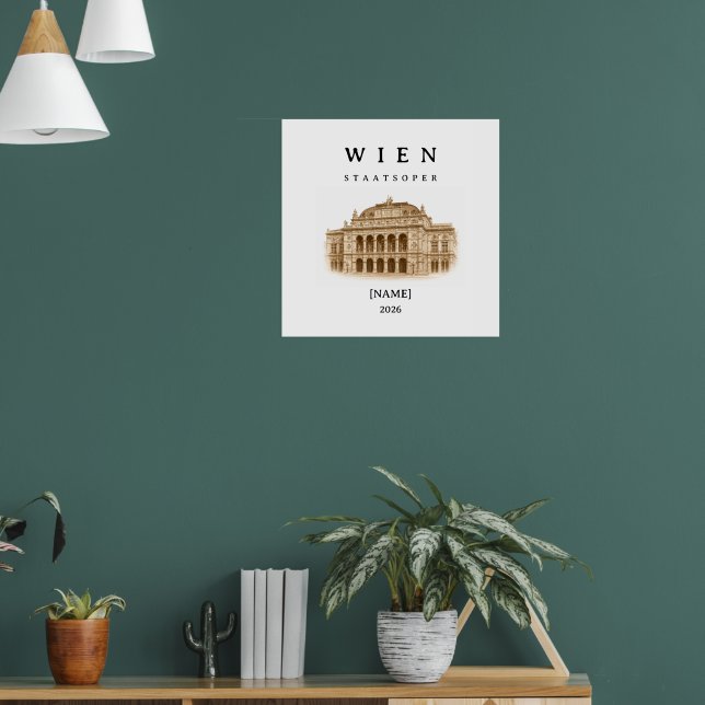 Póster Personalisierte Wien Staatsoper | Name & Jahr (Salón 1)