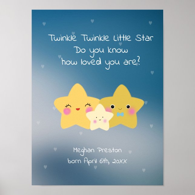 Póster Personaliza a Twinkle Twinkle Little Star | POSTER (Frente)