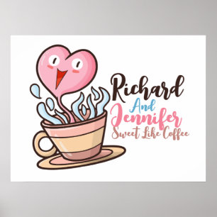 Póster Personaliza el café dulce