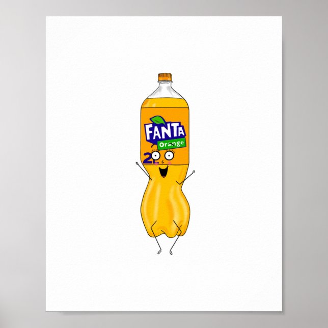 Póster Personaliza fantástica, soda naranja (Frente)