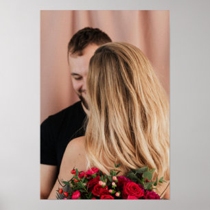 Póster Personaliza la imagen de tu foto de pareja románti