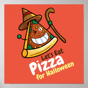 Póster Personaliza la pizza cute vamos a comer