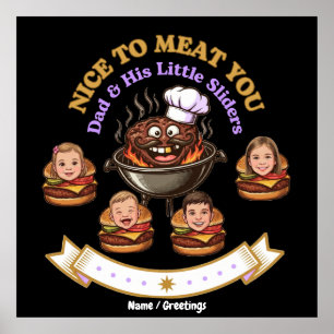 Póster Personaliza Regalo Maestro Parrilla BBQ Encantado