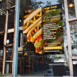 Póster Personaliza Restaurante de Hotdogs Deliciosos Fren