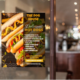 Póster Personaliza Restaurante de Hotdogs Deliciosos Fren
