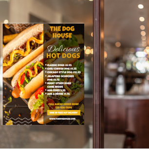 Póster Personaliza Restaurante de Hotdogs Deliciosos Fren