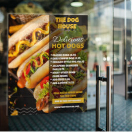 Póster Personaliza Restaurante de Hotdogs Deliciosos Puer