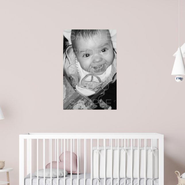 Póster Personaliza tu foto en blanco y negro (Guardería 2)