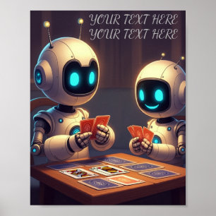 Póster Personaliza tu nombre Texto juego de tarjeta de ro