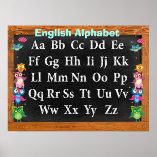 Póster Personalizable Alphabet de bonitos