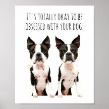 Personalizable Boston Terrier Dog Pop Art Post