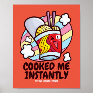 Póster Personalizable cocinado instantáneamente