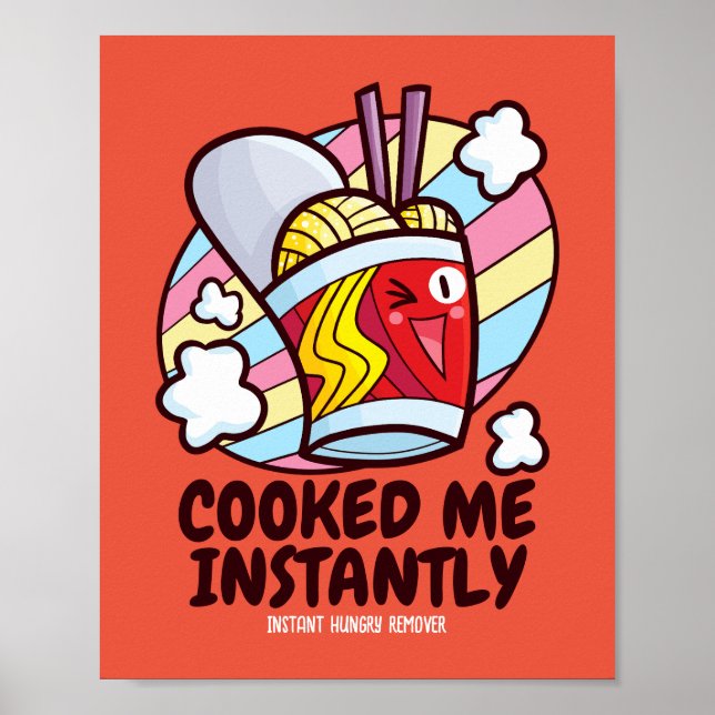 Póster Personalizable cocinado instantáneamente (Frente)