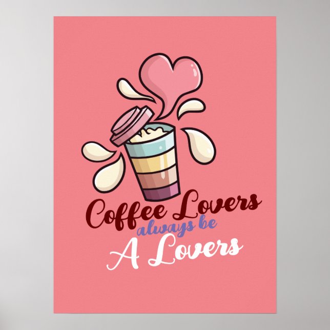 Póster Personalizable Coffee Lovers (Frente)