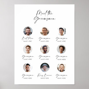 Póster Personalizable Conoce la presentación de los Groom