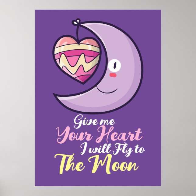 Póster Personalizable Crescent Heart (Frente)