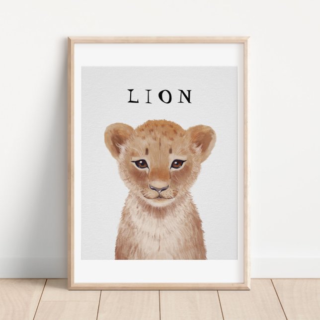 Póster Personalizable Cute de León Poster de niños (Subido por el creador)