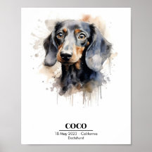 Personalizable Dachshund Perro Poster
