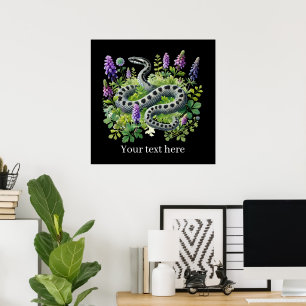 Póster personalizable de amantes de las serpientes de Gua