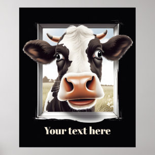 Póster Personalizable de amantes de las vacas