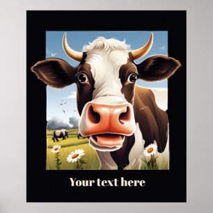 Póster Personalizable de amantes de las vacas