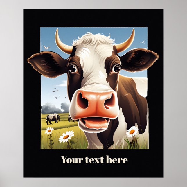 Póster Personalizable de amantes de las vacas (Frente)