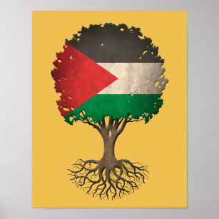 Póster Personalizable de Bandera Palestina