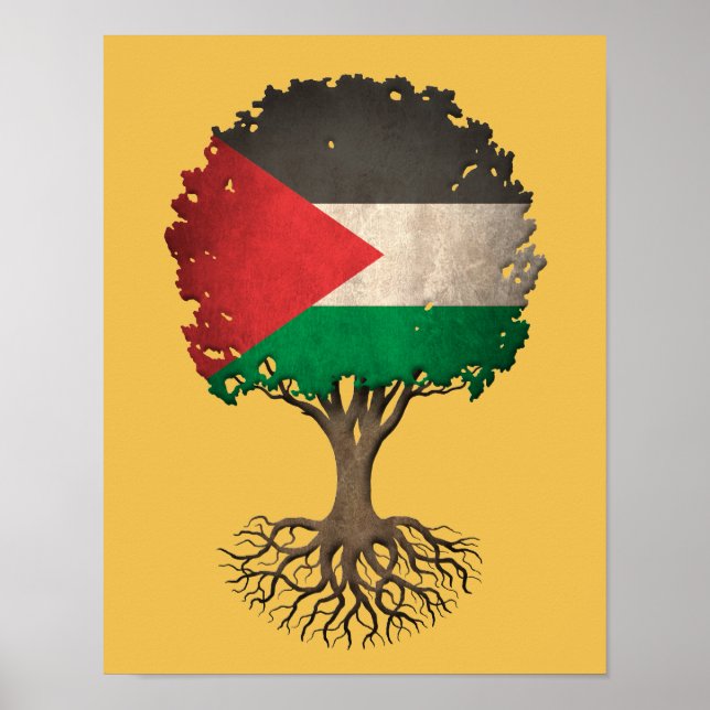 Póster Personalizable de Bandera Palestina (Frente)