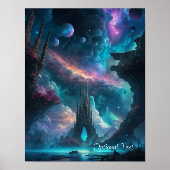 Póster personalizable de ciencia ficción y fantasí (Frente)