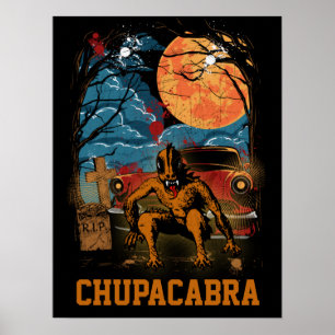 Póster Personalizable de Creatura Criptica de Chupacabra