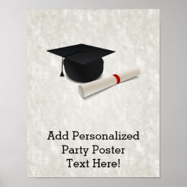 Póster Personalizable de Diploma de Título de Graduación