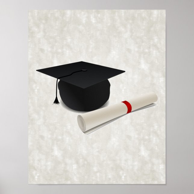 Póster Personalizable de Diploma de Título de Graduación (Frente)