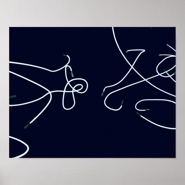 Póster Personalizable de espacio abstracto moderno negro  (Frente)