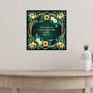 Póster Personalizable de flor verde