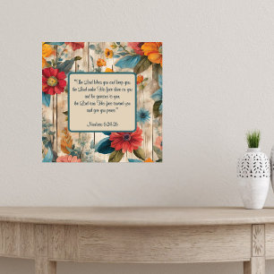 Póster Personalizable de flores rusticas coloridas