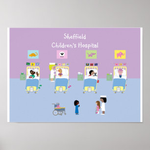 Póster Personalizable de hospital infantil