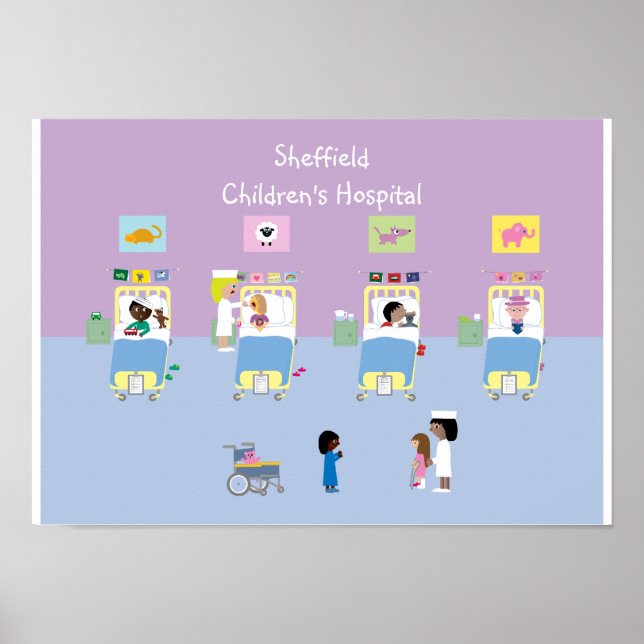 Póster Personalizable de hospital infantil (Frente)
