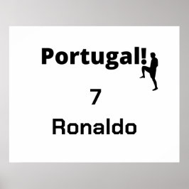 Póster Personalizable de jugador de fútbol de Portugal