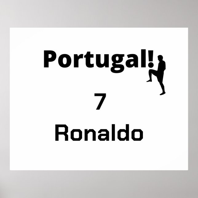 Póster Personalizable de jugador de fútbol de Portugal (Frente)