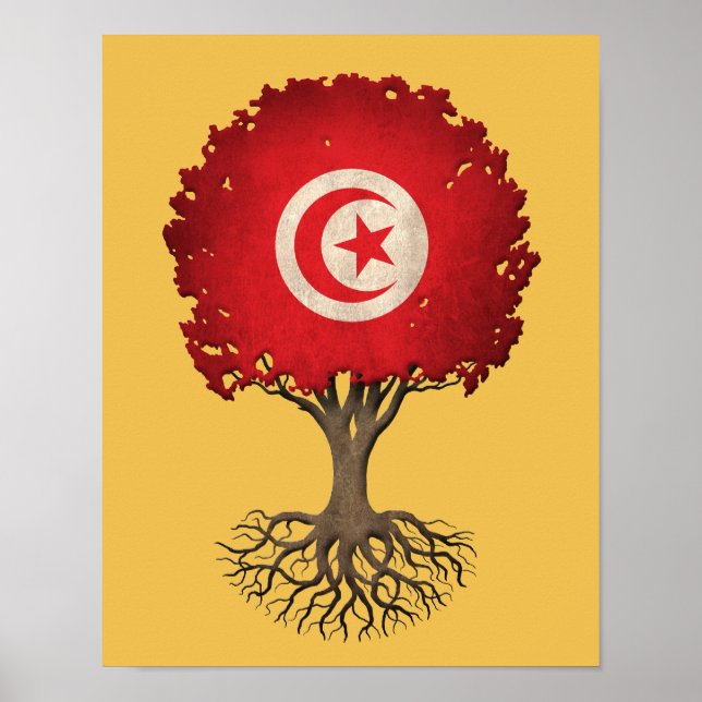 Póster Personalizable de la Bandera Tunecina de la Vida (Frente)