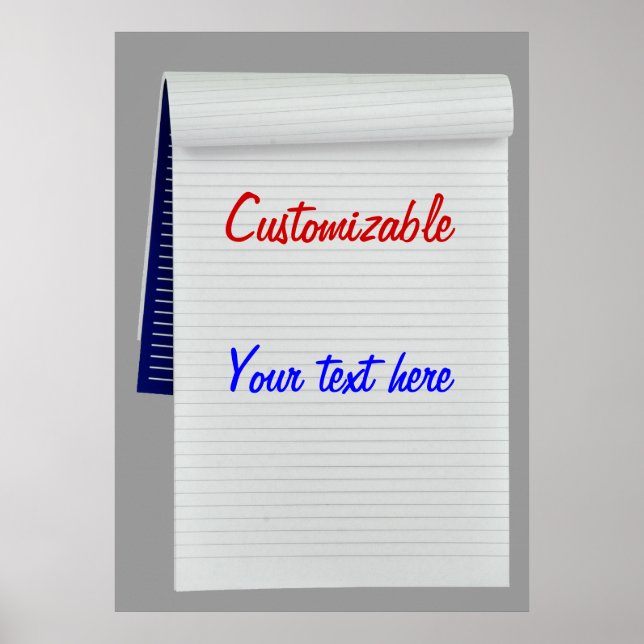 Póster Personalizable de notas para portátiles (Frente)