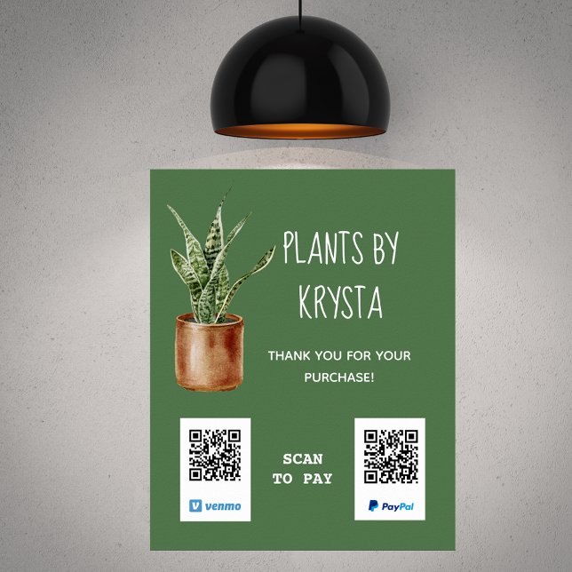 Póster Personalizable de planta de contenedor Pago de cód (Subido por el creador)
