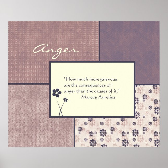 Póster Personalizable de Poster de citas de ira (Frente)