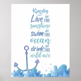 Póster Personalizable de serenidad de las medusas