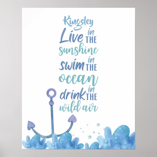 Póster Personalizable de serenidad de las medusas (Frente)