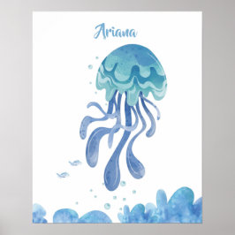 Póster Personalizable de serenidad de las medusas